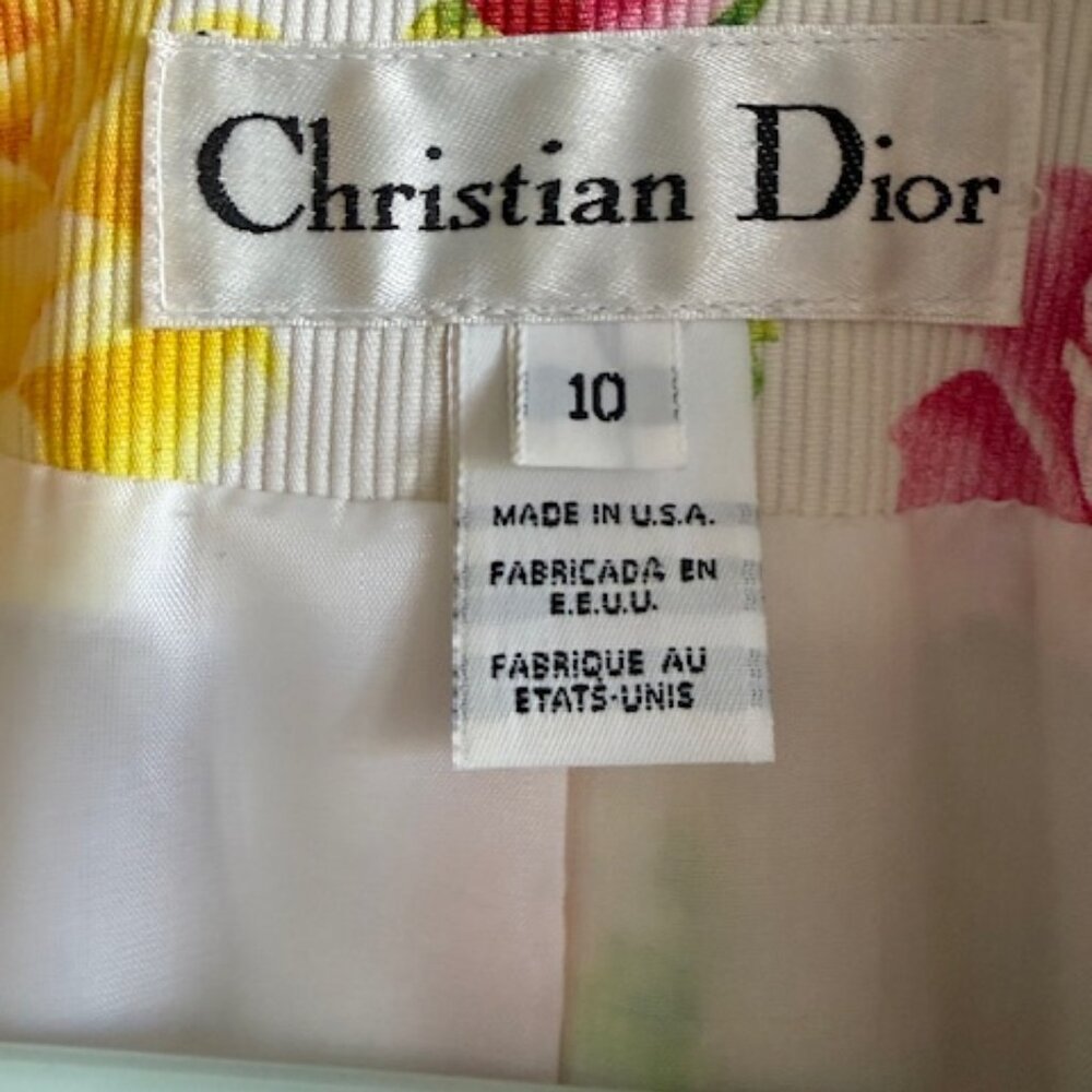 Vintage Christian Dior Easter Floral Print Blazer/skirt - Picture 3 of 8
